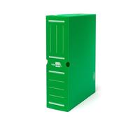 Liderpapel Caja archivo definitivo plástico DF11 Verde 360x260x100 mm