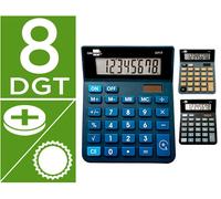 Liderpapel Calculadora de Sobremesa XF19 de 8 Dígitos, Solar y Pilas, Colores Surtidos (Expositor 10 Unidades)