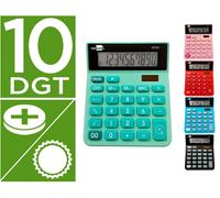 Liderpapel Calculadora de Sobremesa XF25 de 10 Dígitos, Solar y Pilas
