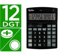 Liderpapel Calculadora Sobremesa xf29 12 Dígitos Solar y Pilas Color Negro 190x140x30 mm