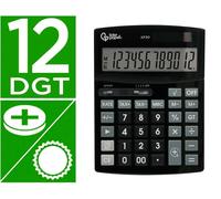 Liderpapel Calculadora Sobremesa XF30 12 Dígitos Solar y Pilas Color Negro 190x140x30 mm