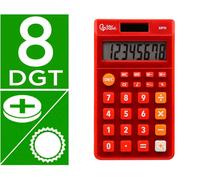 Liderpapel Calculadora xf11 Bolsillo 8 Dígitos Solar y Pilas Color Rojo 115x65x8 mm