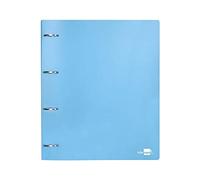 Carpeta liderpapel 4 anillas mixtas 40 mm polipropileno din a4 celeste opaco - CH45