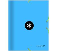 Carpeta liderpapel antartik gomas a4 3 solapas carton forrado color azul - AW12