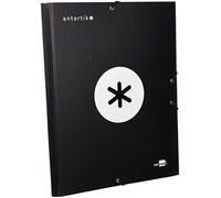 Carpeta liderpapel antartik gomas a4 3 solapas carton forrado color negro - AW14