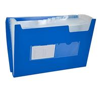 Liderpapel Carpeta clasificador fuelle 32112 Polipropileno DIN A4 Azul Transparente 13 deptos FU12