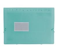 Carpeta liderpapel clasificador fuelle 32113 polipropileno din a4 verde transparente 13 departamentos - FU13