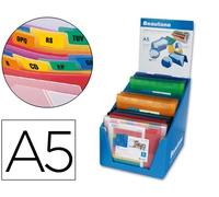 Liderpapel Carpeta clasificadora de fuelle A5 polipropileno colores surtidos
