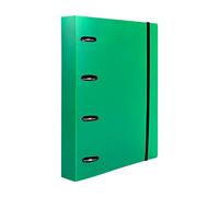 Liderpapel, Carpeta de Anillas, Con Recambios, A4, Hojas a cuadros 5mm, 100 hojas 80g, Polipropileno, Anillas Mixtas 25mm, Para Documentos, Verde