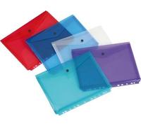 Carpeta liderpapel dossier broche 36669 polipropileno din a4 pack de 5 col.surtidos transparente multitaladro - DS50