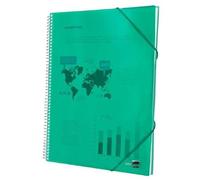 Carpeta liderpapel escaparate con espiral 30 fundas polipropileno a4 verde - EC11