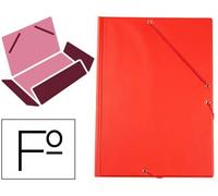 Carpeta liderpapel gomas plastico folio solapas color rojo - CG82