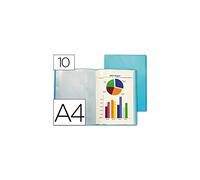 Liderpapel CJ14 - Carpeta con 10 fundas, A4, color azul