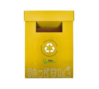 Contenedor papelera reciclaje liderpapel carton reciclado para envases 450x350x650 mm 70 litros amarillo - CD02