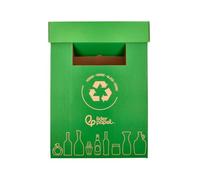 Contenedor papelera reciclaje liderpapel carton reciclado para vidrio 450x350x350 mm 70 litros verde - CD03
