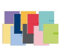Liderpapel CUADERNO ESPIRAL A4 CRAFTY TAPA FORRADA 80H 90 GR RAYADO HORIZONTAL CON MARGEN COLORES SURTIDOS