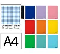 Cuaderno espiral liderpapel din a4 smart tapa blanda 80h 75gr milimetrado 2mm colores surtidos - BF04