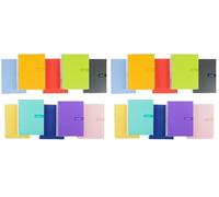 Liderpapel CUADERNO ESPIRAL A5 CRAFTY TAPA FORRADA 80H 90 GR MILIMETRADO 2MM COLORES SURTIDOS (Paquete de 2)