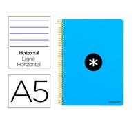 Liderpapel Cuaderno Espiral Antartik A5, 80 Hojas - Azul