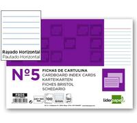 Liderpapel Ficha Rayada Nº 5 160X220Mm Paquete De 100 180g/m²