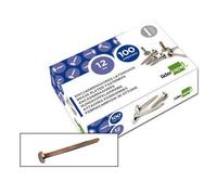 Liderpapel FS09 - Pack de 100 encuadernadores, 12 mm