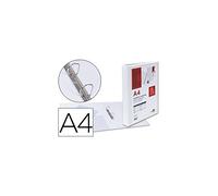 Carpeta canguro 2 anillas mixtas 25mm liderpapel a4 plastico blanca - KG22