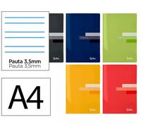 Liderpapel Libreta Scriptus A4 48 Hojas 90gr Rayado Montessori 3,5mm con Margen Colores Surtidos