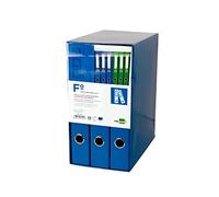 Liderpapel Módulo 3 archivadores folio MD31 2 anillas mixtas 40 mm azul