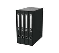 Liderpapel Módulo 4 Archivadores Folio MD42 2 anillas mixtas 25 mm Negro