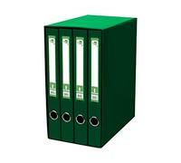 Modulo liderpapel 4 archivadores folio 2 anillas mixtas 25mm verde - MD44