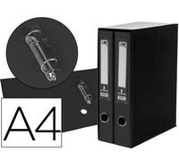 Liderpapel Archivador Folio 2 Anillas MD45 Mecanismo de Palanca 75 mm Negro