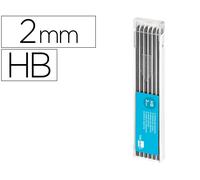 Liderpapel Minas Grafito 2 mm Estuche de 12 Minas Longitud 120 mm HB