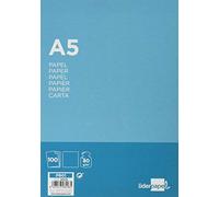 Liderpapel PB01 - Pack de 100 hojas de papel, A5, color blanco