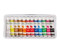 Liderpapel Pintura gouache/tempera caja de 12 tubos de aluminio de 12 ml colores surtidos.