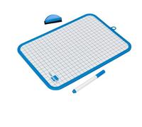 Pizarra blanca liderpapel 18x26 cm doble cara lisa y cuadriculada con rotulador y borrador - PZ17