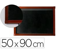 Liderpapel Pizarra de cristal con LED y caballete de madera 50x90cm
