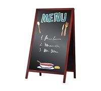 Liderpapel Pizarra caballete doble cara negra de madera 55x85 cm para rotuladores tipo tiza PZ07