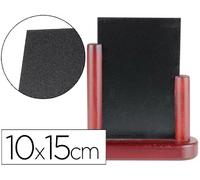 Liderpapel Pizarra Negra Doble Cara Madera 10x15cm para Rotulador Tiza