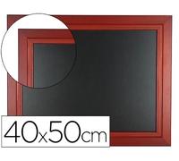 Liderpapel Pizarra Negra Mural de Madera para Rotulador Tiza 40x50cm