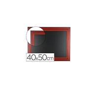 Pizarra negra liderpapel mural de madera con superficie para rotuladores tipo tiza 40x50cm - PZ10