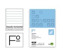 Liderpapel - Recambio Folio 100 Hojas 60G/M2Horizontal Con Margen 4 Taladros