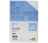 Recambio liderpapel a4 100 hojas 60g/m2 pauta 5ª 2.5mm con margen 4 taladros - RF08