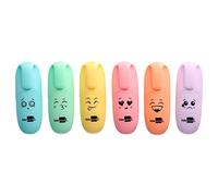 Liderpapel Rotulador mini fluorescente pastel punta biselada estuche de 6 unidades colores surtidos