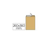 Liderpapel Sobre N.12 SB55 Kraft Folio 260x360 mm Tira de silicona Caja 250 unidades