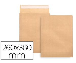 Liderpapel Sobre tipo bolsa armado kraft 260x360 mm con tira de silicona