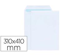 Sobre liderpapel bolsa blanco 310x410 mm solapa tira de silicona papel offset 100 gr caja de 250 unidades