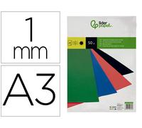 Liderpapel Tapa de encuadernación de cartón A3 negra 1 mm, pack de 50 unidades