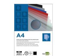 Tapa encuadernacion liderpapel polipropileno a4 0.8mm negro opaco paquete de 50 unidades - TE12