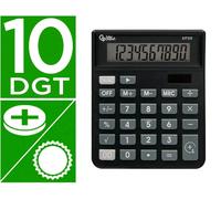 Liderpapel xf20 Calculadora Sobremesa 10 Dígitos Solar y Pilas Color Negro 127x105x24 mm