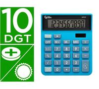 Liderpapel xf21 Calculadora de Sobremesa 10 Dígitos Solar y Pilas Color Azul 127x105x24 mm